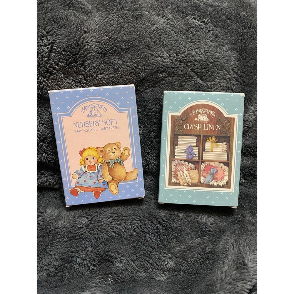 Lot of 2 Vintage Home Scents Sachets Nursery Soft & Crisp Linen Unopened